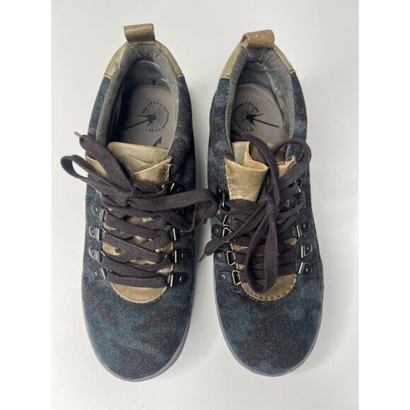 OTBT Green Lake Ankle Booties Womens 8.5M Blue Bronze Camo Leather Lace Up - Picture 7 of 10